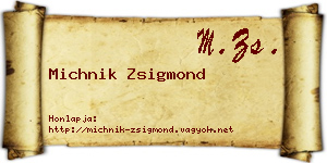 Michnik Zsigmond névjegykártya