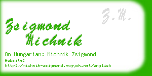 zsigmond michnik business card